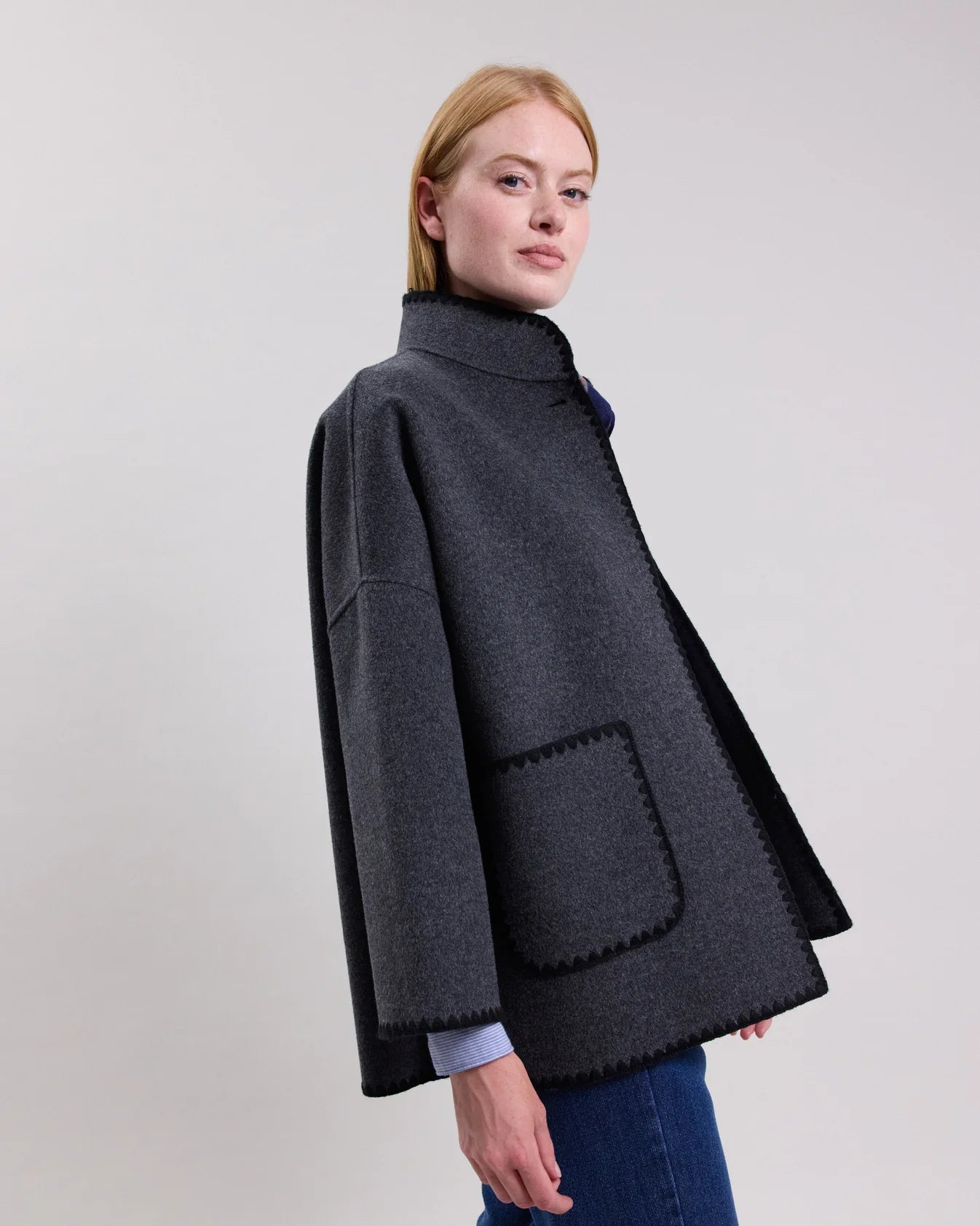 HARTFORD Cropped Wool Coat